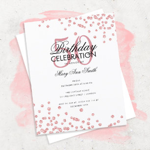 Budget Geburtstagspartei Glitzer Confetti Rose Gol