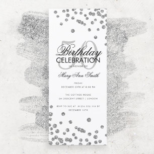 Budget Geburtstagspartei Glitzer Confetti Silver