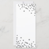 Budget Geburtstagspartei Glitzer Confetti Silver (Rückseite)