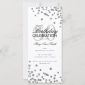 Budget Geburtstagspartei Glitzer Confetti Silver (Vorderseite)