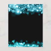 Budget Geburtstagsparty Elegantes Aquamarines Glam Flyer (Hinten)