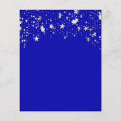 Budget Geburtstagsparty Royal Blue Stars Einladung (Rückseite)