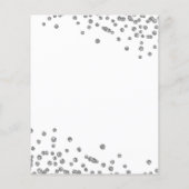 Budget Geburtstagsparty Silver Glitzer Confetti Flyer (Hinten)