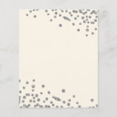 Budget Geburtstagsparty Silver Glitzer Confetti Flyer (Hinten)
