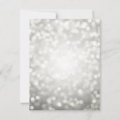 Budget Geburtstagsparty Silver Sparkights Einladung (Rückseite)