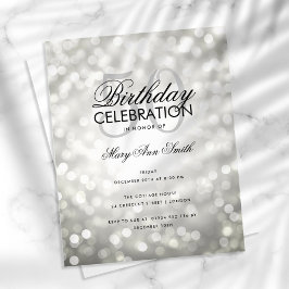 Budget Geburtstagsparty Silver Sparkights Flyer