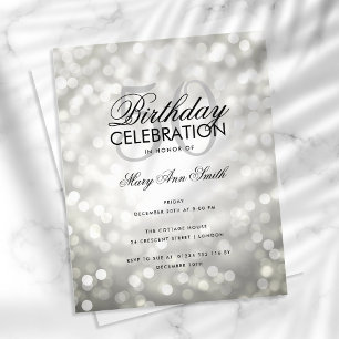 Budget Geburtstagsparty Silver Sparkights Flyer
