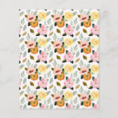 Budget Gelb rosa & blau florale Brunch & Bubbly Bu (Rückseite)