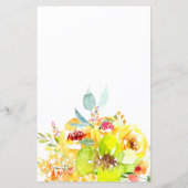 Budget Gelbe Blüte rustikale Hochzeit Einladung (Rückseite)