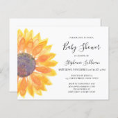 Budget Gelbe Sonnenblume Kinderdusche Einladung (Vorne/Hinten)