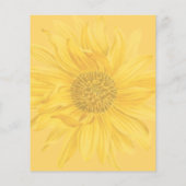 Budget Gelbe Sonnenblume Kinderdusche Einladung (Rückseite)