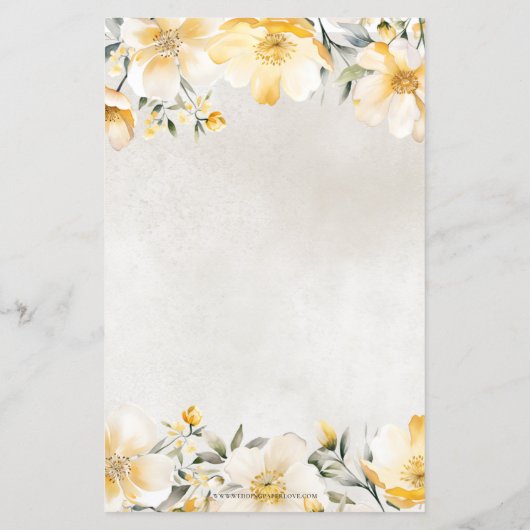 Budget Gelbes Blumentee Party Brautparty (Rückseite)