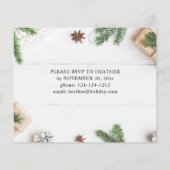 Budget Gemütliches rustikales Pine Blätter Feierta (Rückseite)