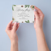 Budget Gemütliches rustikales Pine Blätter Feierta Flyer (Gruppe)