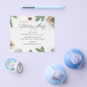 Budget Gemütliches rustikales Pine Blätter Feierta Flyer (Einzeln)