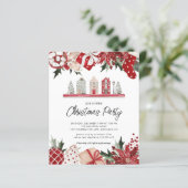 Budget Gemütliches Weihnachtsfest Party Einladung (Stehend Vorderseite)