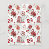 Budget Gemütliches Weihnachtsfest Party Einladung (Rückseite)