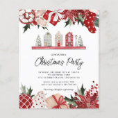 Budget Gemütliches Weihnachtsfest Party Einladung (Vorderseite)