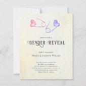 Budget Gender Reveal Baby Shower Einladung (Vorderseite)