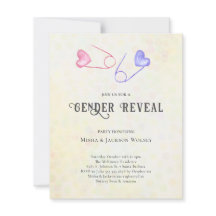 Budget Gender Reveal Baby Shower Einladung