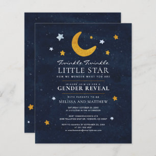 Budget Gender Reveal Twinkle Little Star Einladung