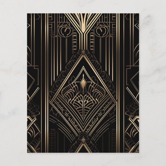 Budget Geometric Art Deco Wedding (Rückseite)