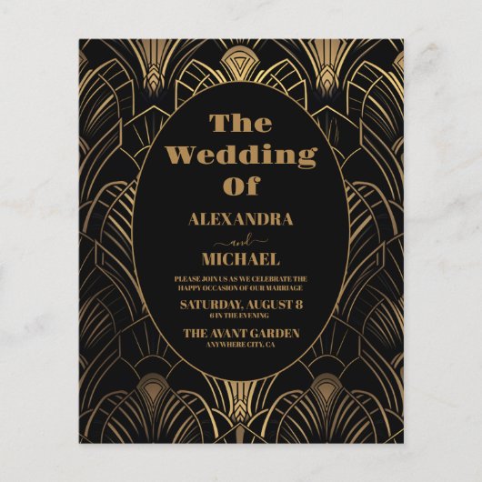 Budget Geometric Art Deco Wedding (Vorderseite)