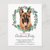 Budget German Shepherd Dog Weihnachts-Party Einlad (Vorderseite)
