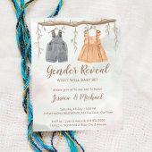 Budget Geschlecht enthüllt Baby-Dusche einladen