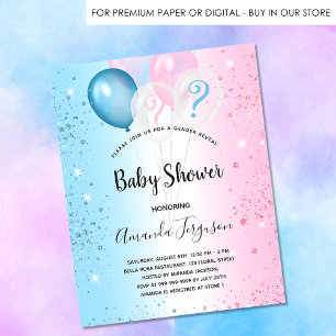 Budget Geschlecht zeigen Baby Dusche rosa blauen B