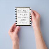 Budget gestreift Gold Bridesmaier Luncheon Einladu Flyer (Gruppe)