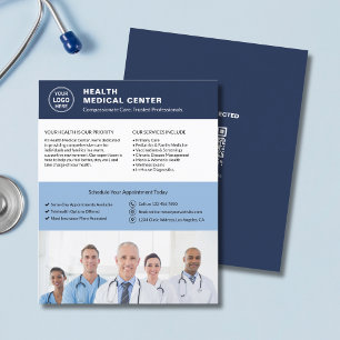 Budget Gesundheitsklinik Arzt Logo QR-Code Flyer