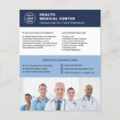 Budget Gesundheitsklinik Arzt Logo QR-Code Flyer (Vorne)