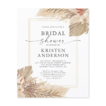 Budget Getrocknetes Palm Watercolor Brautparty Ein