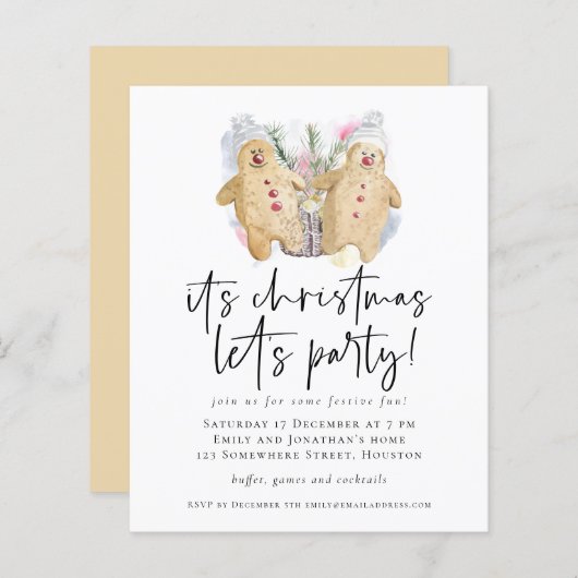 Budget Gingerbread Männer Weihnachten Lasse Party (Vorne/Hinten)