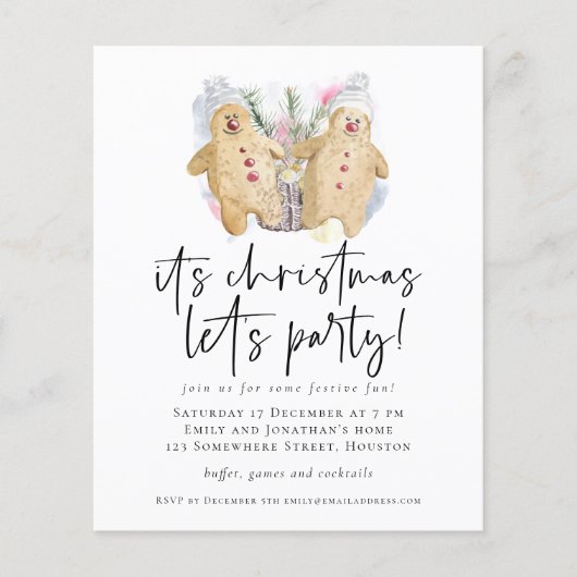 Budget Gingerbread Männer Weihnachten Lasse Party (Vorderseite)