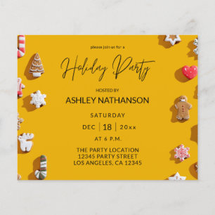 Budget Gingerbrei Cookie Holiday Party Flyer