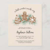 Budget Gingerbrei Weihnachtsdusche Einladung (Vorderseite)