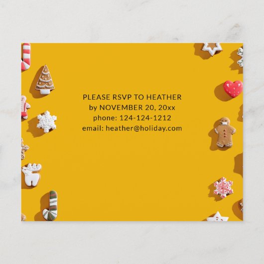 Budget Gingerbrot Holiday Cookie Exchange Party Flyer (Hinten)