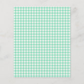 Budget Gingham Kariert in Mint Green Baby Dusche (Rückseite)