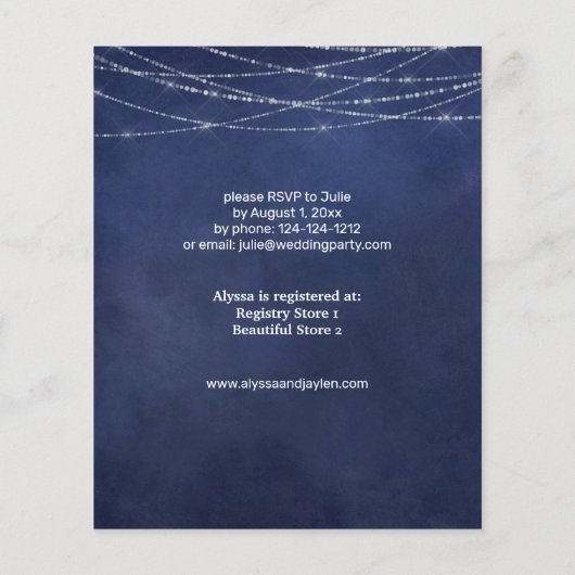 Budget Gipskraut Chalk B Lights Brautparty Flyer (Hinten)