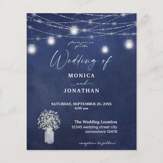 Budget Gipskraut, Chalkboard, String Lights (Vorderseite)