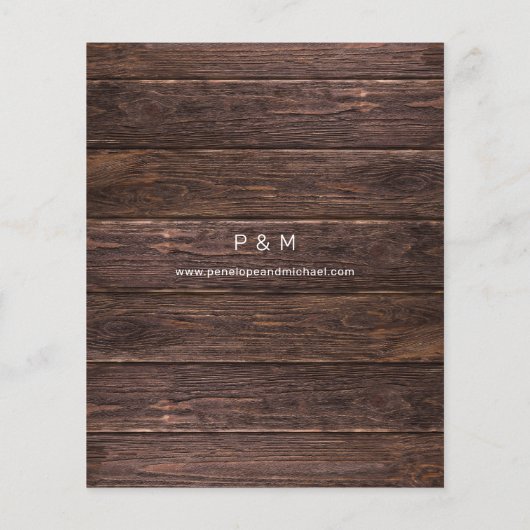 Budget Gipskraut Rustikal Save the Date Flyer (Hinten)