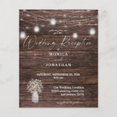 Budget Gipskraut Wood Lights Hochzeitsempfang (Vorderseite)