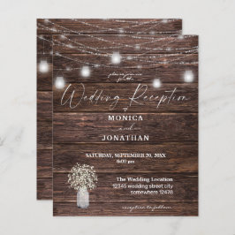 Budget Gipskraut Wood Lights Hochzeitsempfang