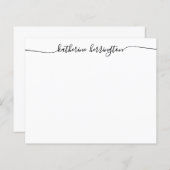 Budget Girl Script Name Calligraphy Note Card (Vorne/Hinten)