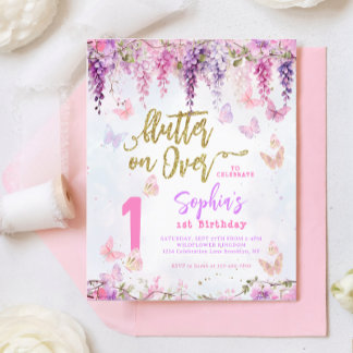 BUDGET Girl Wisteria Gold Butterfly Kindergeburtst