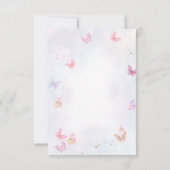 BUDGET Girl Wisteria Gold Butterfly Kindergeburtst Dankeskarte (Rückseite)