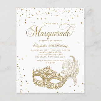 BUDGET Glam Weißgold Foto-Maskenball-Geburtstag