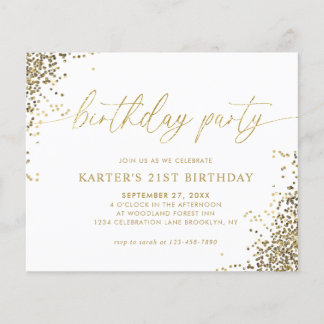 BUDGET Glam White Gold Confetti Erwachsene Geburts